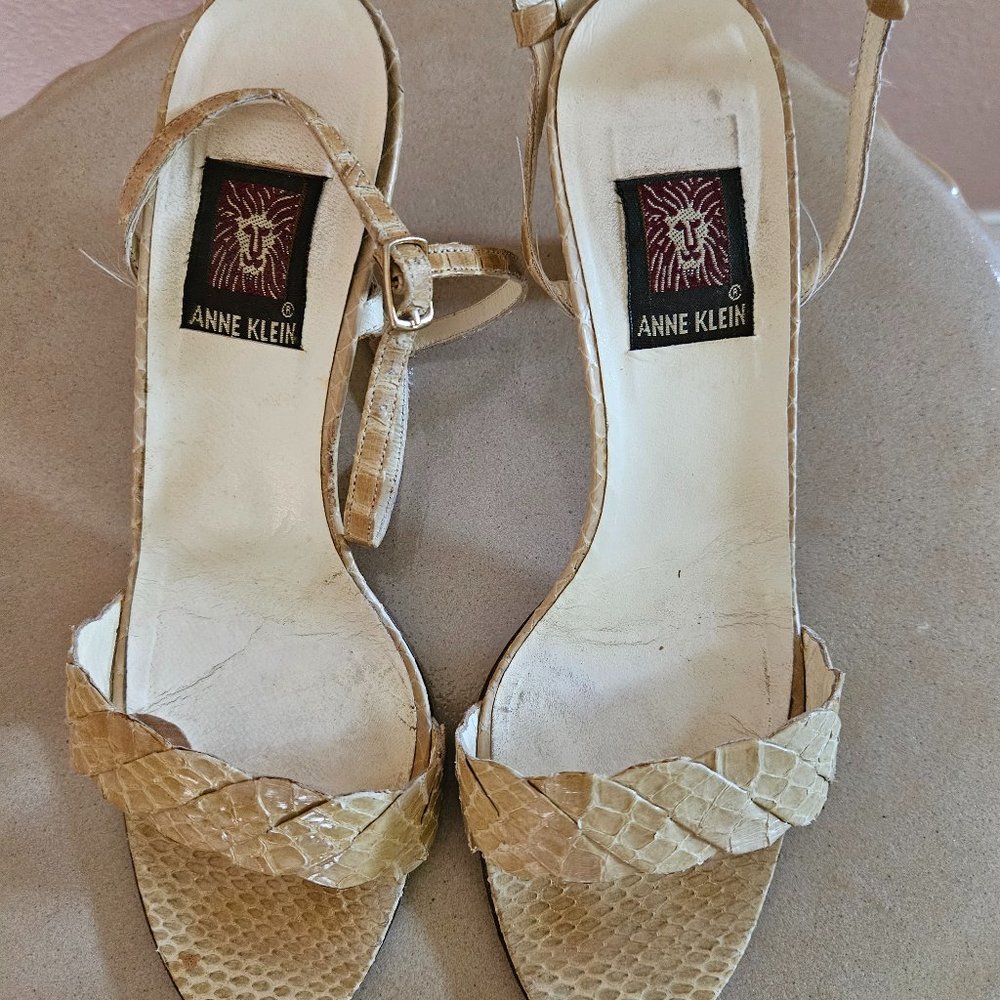 Anne Klein Vintage Python Sandals - Picture 2 of 5